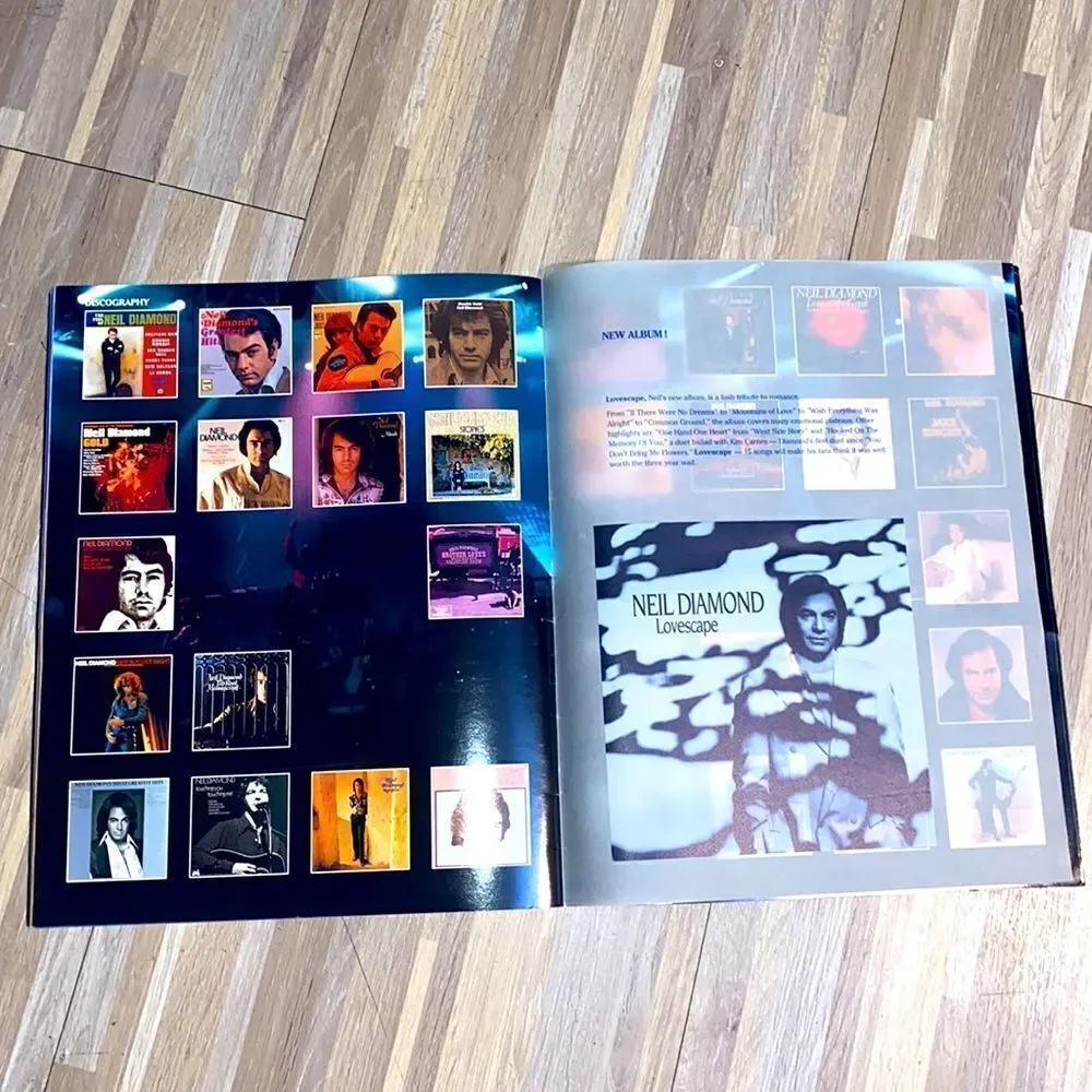 Neil Diamond 1990s Souvenir Concert Program Lovescape tour in Los Angeles